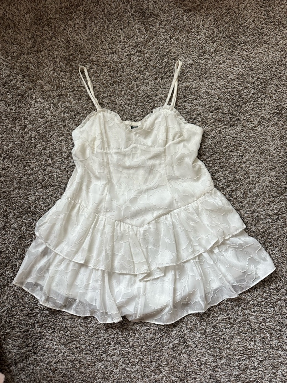 mini white ruffle dress